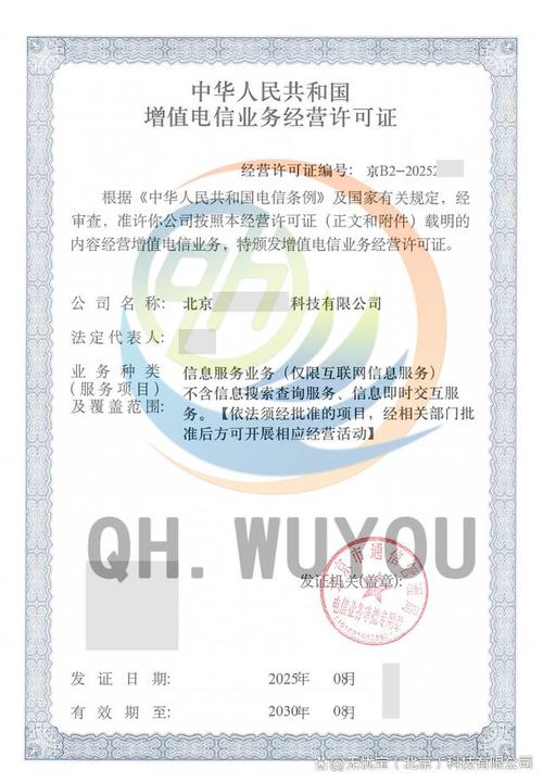 中小企业申办增值电信业务经营许可证